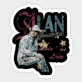 Alan Jackson Livin On Love Vintage Cracked Sticker